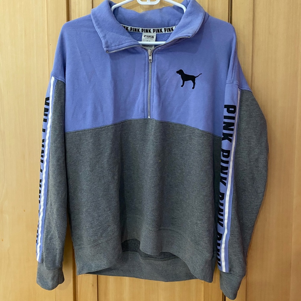 3/4 zip PINK sweatshirt